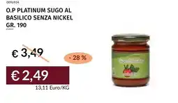 Prezzemolo e Vitale O.p platinum sugo al basilico senza nickel offerta