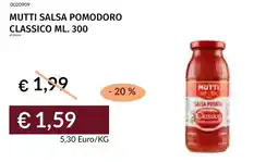 Prezzemolo e Vitale Mutti salsa pomodoro classico offerta