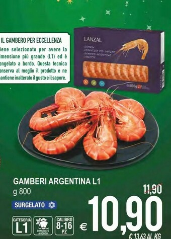 MD Discount Lanzal gamberi argentina l1 offerta