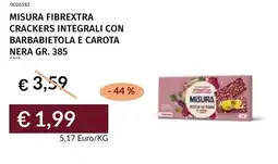 Prezzemolo e Vitale Misura fibrextra crackers integrali con barbabietola e carota nera offerta