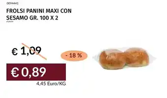 Prezzemolo e Vitale Frolsi panini maxi con sesamo offerta