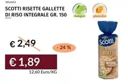 Prezzemolo e Vitale Scotti risette gallette di riso integrale offerta