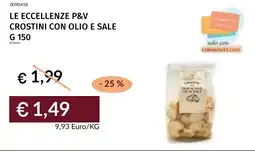 Prezzemolo e Vitale Le eccellenze p&v crostini con olio e sale offerta