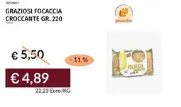 Prezzemolo e Vitale Graziosi focaccia croccante offerta