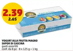 PENNY Yogurt alla frutta magro SAPOR DI CASCINA offerta