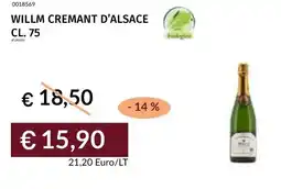 Prezzemolo e Vitale Willm cremant d'alsace offerta