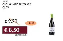 Prezzemolo e Vitale Cucunci vino frizzante offerta