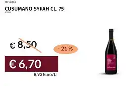 Prezzemolo e Vitale Cusumano syrah offerta