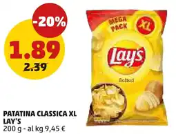 PENNY Patatina classica xl LAY'S offerta