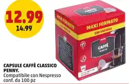 PENNY Capsule caffè classico PENNY compatibile con Nespresso conf. da 100 pz offerta