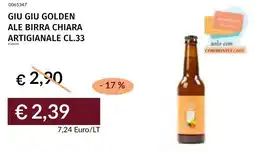 Prezzemolo e Vitale Giu giu golden ale birra chiara artigianale offerta