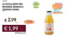Prezzemolo e Vitale Le eccellenze p&v bevanda arancia e zenzero offerta