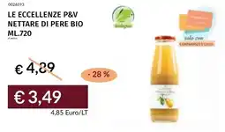 Prezzemolo e Vitale Le eccellenze p&v nettare di pere bio offerta