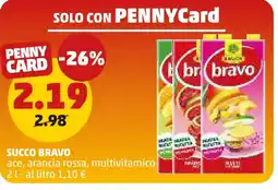 PENNY Succo BRAVO ace, arancia rossa, multivitamico offerta
