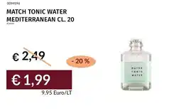Prezzemolo e Vitale Match tonic water mediterranean offerta