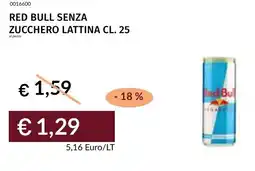 Prezzemolo e Vitale Red bull senza zucchero lattina offerta