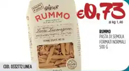 Carico Cash & Carry Rummo pasta di semola formati normali offerta