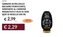 Prezzemolo e Vitale Garnier ultra dolce balsamo purificante, idratante al carbone magnetico e olio di semi neri di nigella offerta