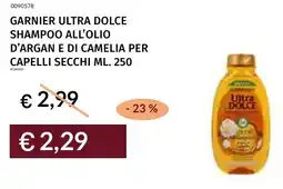 Prezzemolo e Vitale Garnier ultra dolce shampoo all'olio d'argan e di camelia per capelli secchi offerta