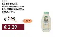 Prezzemolo e Vitale Garnier ultra dolce shampoo 2in1 delicatezza d'avena bimbi offerta