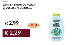 Prezzemolo e Vitale Garnier shampoo acqua di cocco e aloe offerta
