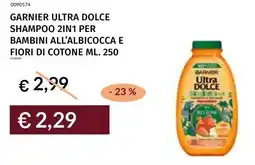 Prezzemolo e Vitale Garnier ultra dolce shampoo 2in1 per bambini all'albicocca e fiori di cotone offerta