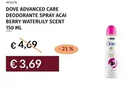 Prezzemolo e Vitale Dove advanced care deodorante spray acai berry waterlily scent offerta