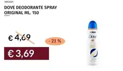 Prezzemolo e Vitale Dove deodorante spray original offerta