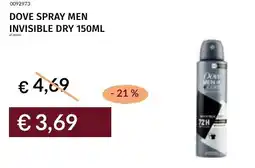 Prezzemolo e Vitale Dove spray men invisible dry offerta