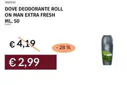 Prezzemolo e Vitale Dove deodorante roll on man extra fresh offerta