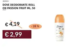 Prezzemolo e Vitale Dove deodorante roll on passion fruit offerta