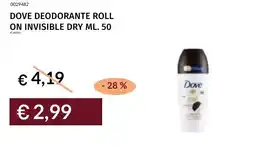 Prezzemolo e Vitale Dove deodorante roll on invisible dry offerta