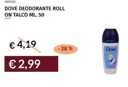 Prezzemolo e Vitale Dove deodorante roll on talco offerta