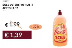 Prezzemolo e Vitale Sole detersivo piatti aceto offerta