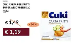 Prezzemolo e Vitale Cuki carta per fritti super assorbente 20 pezzi offerta