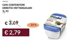 Prezzemolo e Vitale Cuki contenitori ermetici rettangolari offerta