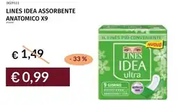 Prezzemolo e Vitale Lines idea assorbente anatomico x9 offerta