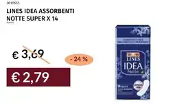 Prezzemolo e Vitale Lines idea assorbenti notte super x 14 offerta
