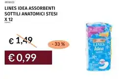Prezzemolo e Vitale Lines idea assorbenti sottili anatomici stesi x 12 offerta