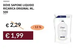 Prezzemolo e Vitale Dove sapone liquido ricarica original offerta
