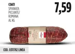 Carico Cash & Carry Coati spianata piccante/ romana offerta