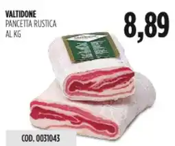Carico Cash & Carry Valtidone pancetta rustica offerta