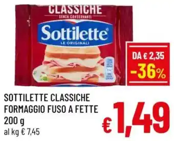 Sottilette classiche formaggio fuso a fette