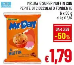 A&O Mr.day 6 super muffin con pepite di cioccolato fondente offerta