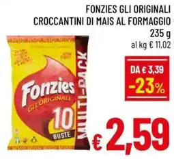 A&O Fonzies gli originali croccantini di mais al formaggio offerta