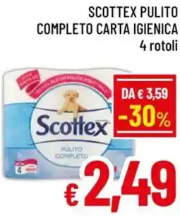 A&O Scottex pulito completo carta igienica offerta