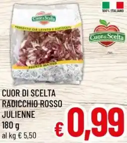 A&O Cuor di scelta radicchio rosso julienne offerta