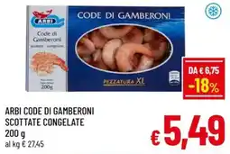 A&O Arbi code di gamberoni scottate congelate offerta