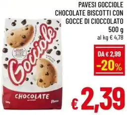 A&O Pavesi gocciole chocolate biscotti con chocolate gocce di cioccolato offerta