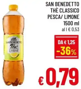 San benedetto thè classico pesca/ limone